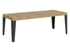 Mesa extensible 180/284x90 cm Flame Premium roble natural patas antracita