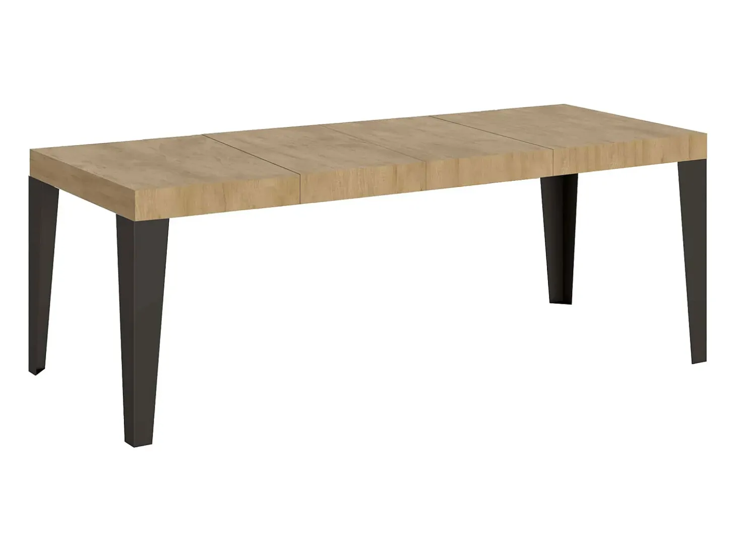 Mesa extensible 180/284x90 cm Flame Premium roble natural patas antracita