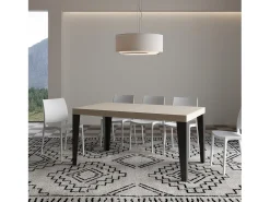 Mesa extensible 160/264x90 cm Flame cachemira patas antracita