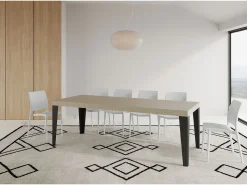 Mesa extensible 90x140/244 cm Flame Premium Cachemira patas antracita