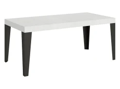 Mesa extensible 200/304x90 cm Flame fresno blanco patas antracita