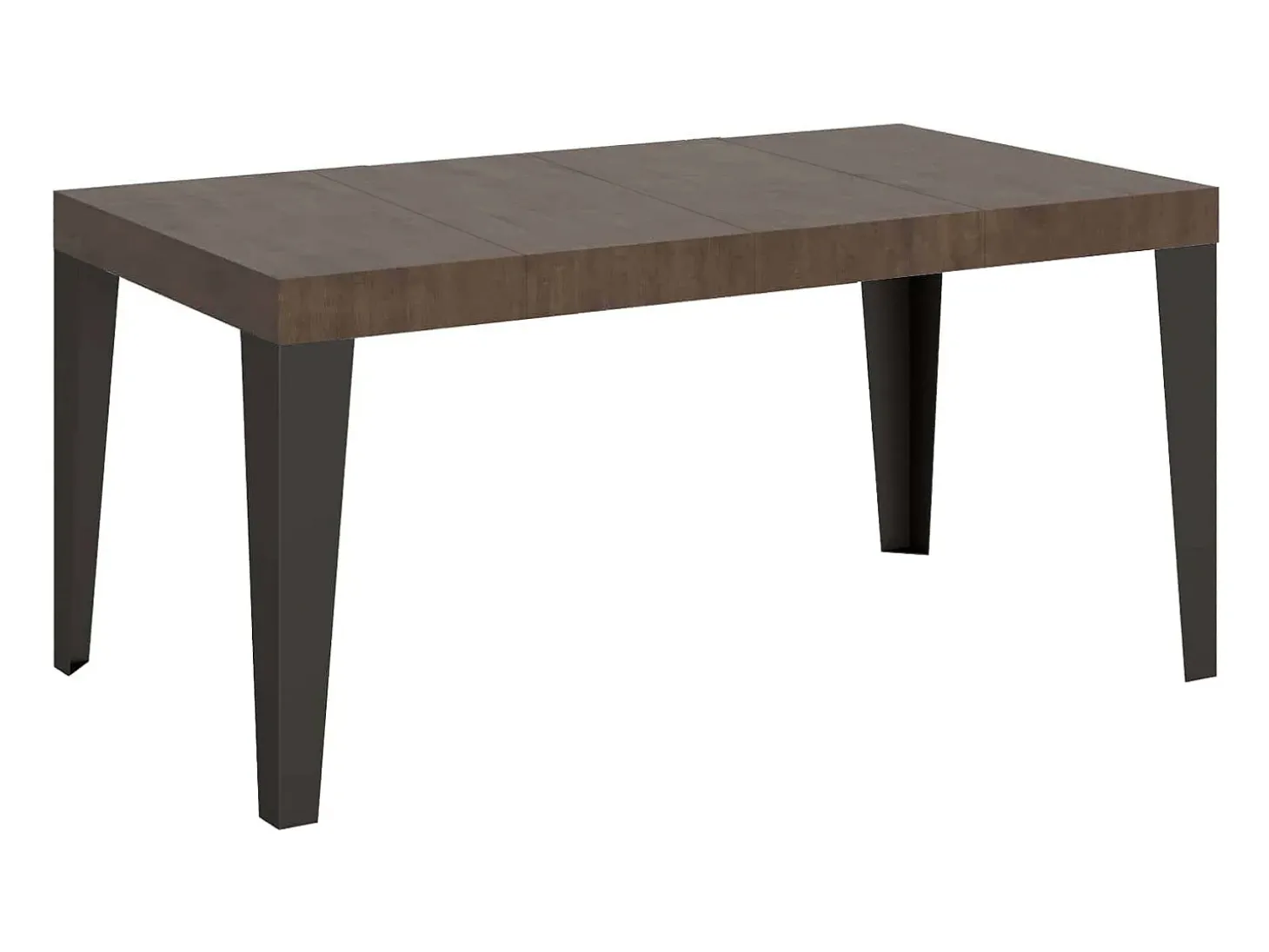 Mesa extensible 120/224x90 cm Flame Premium nogal patas antracita