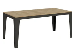 Mesa extensible 180/284x90 cm Flame Evolution roble natural estructura et patas antracita