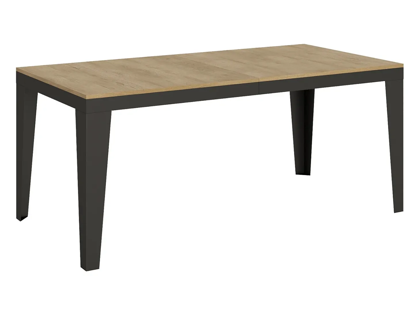 Mesa extensible 180/284x90 cm Flame Evolution roble natural estructura et patas antracita