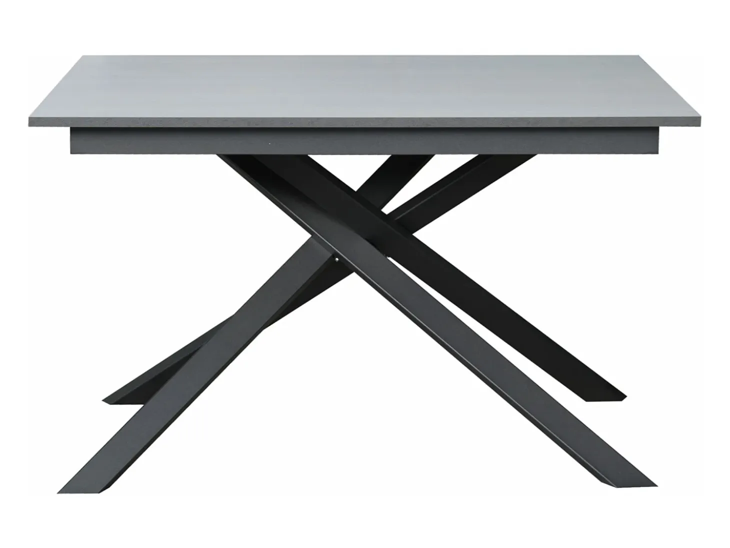 Mesa extensible 90x120/180 cm Ganty Cemento - Canto antracita Estructura antracita