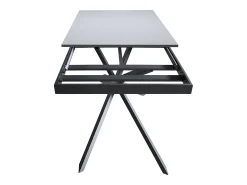 Mesa extensible 90x120/180 cm Ganty Antracita Spatolato - Canto antracita Estructura antracita