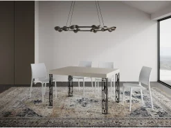 Mesa extensible 80x140/224 cm Ghibli Cachemira estructura Antracita