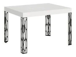 Mesa extensible 70x110/194 cm Ghibli Fresno Blanco estructura Antracita