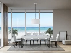 Mesa extensible 80x160/244 cm Ghibli Fresno Blanco estructura Antracita