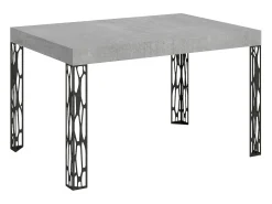 Mesa extensible 90x140/244 cm Ghibli Cemento estructura Antracita