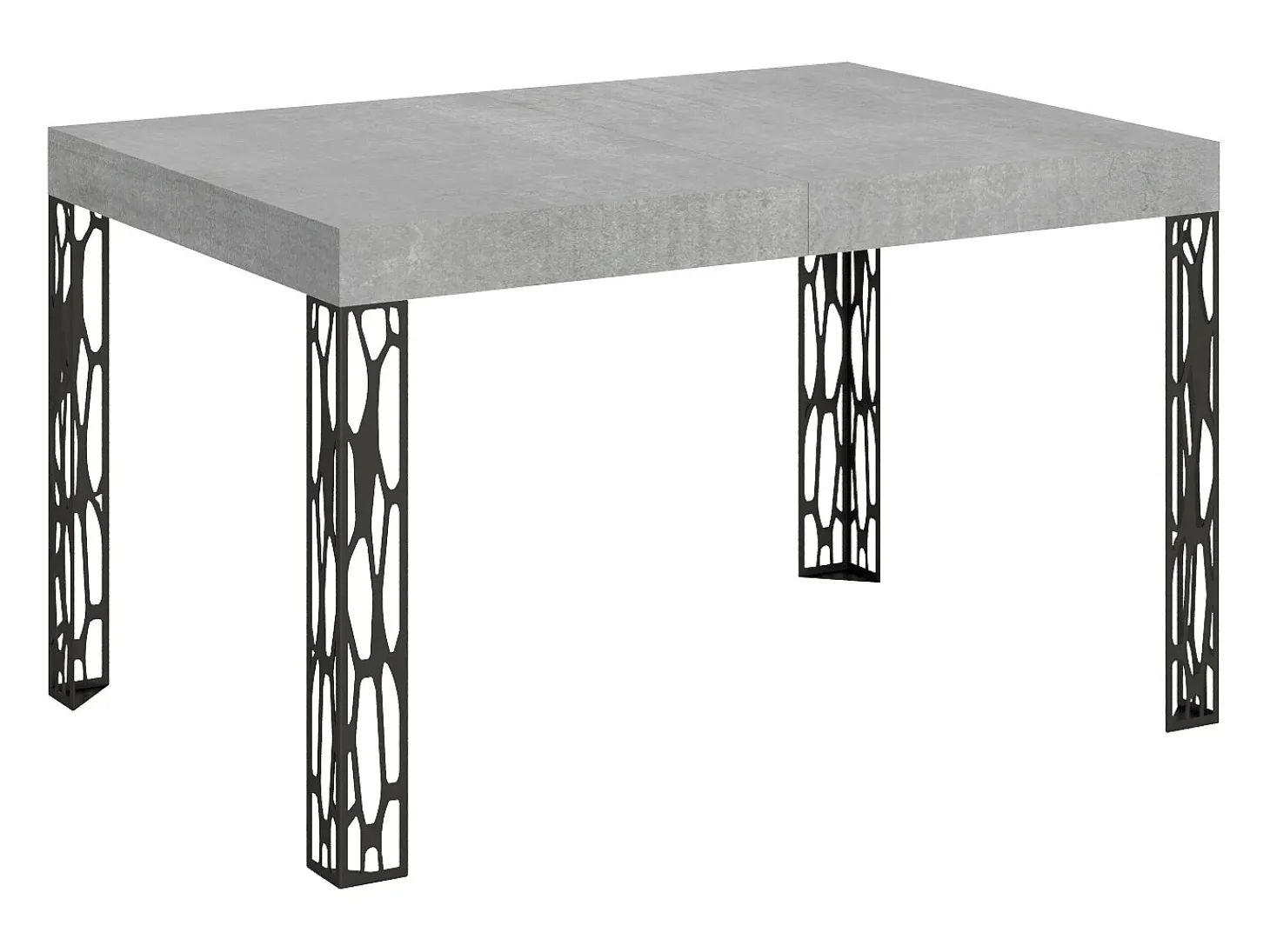 Mesa extensible 90x140/244 cm Ghibli Cemento estructura Antracita