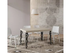 Mesa extensible 90x140/244 cm Karamay Premium cachemira patas antracita
