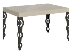 Mesa extensible 140/400x90 cm Karamay cachemira patas antracita