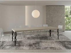 Mesa extensible 90x180/440 cm Karamay Premium cachemira patas antracita