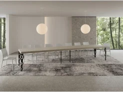 Mesa extensible 90x180/440 cm Karamay Premium cachemira patas antracita
