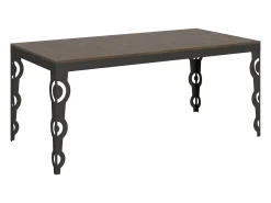 Mesa extensible 180/284x90 cm Karamay Evolution nogal estructura et patas antracita