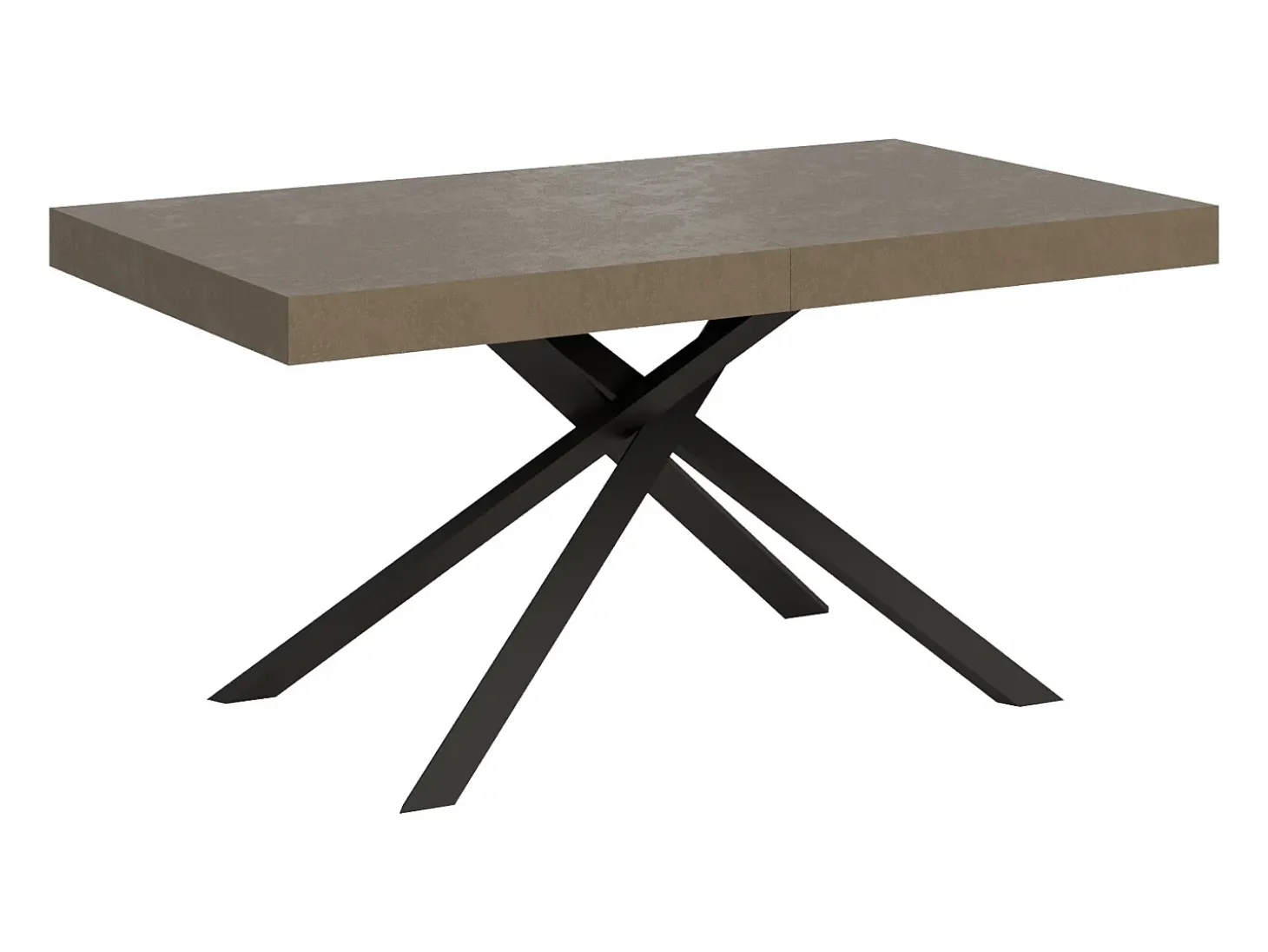 Mesa extensible 160/244x80 cm Karida gris paloma patas antracita