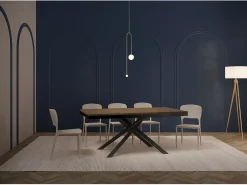 Mesa extensible 180/440x90 cm Karida Evolution nogal estructura et patas antracita