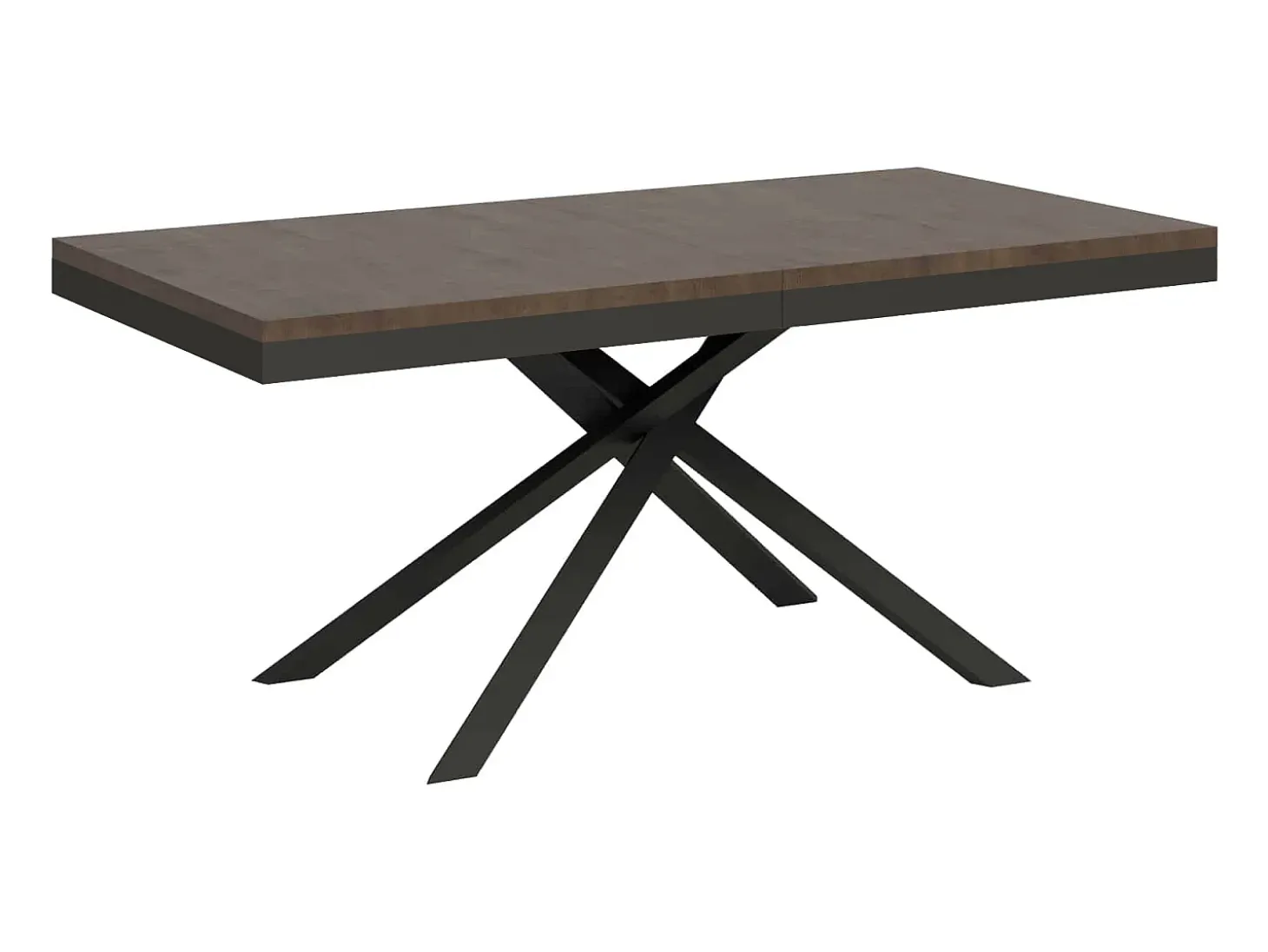 Mesa extensible 180/440x90 cm Karida Evolution nogal estructura et patas antracita
