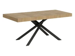Mesa extensible 140/244x90 cm Karida Premium roble natural patas antracita