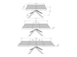 Mesa extensible 140/244x90 cm Karida Premium roble natural patas antracita