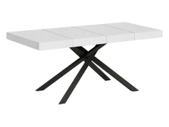 Mesa extensible 140/244x90 cm Karida Premium fresno blanco patas antracita