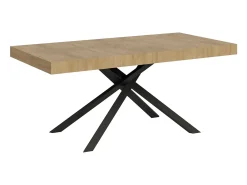 Mesa extensible 160/244x80 cm Karida roble natural patas antracita