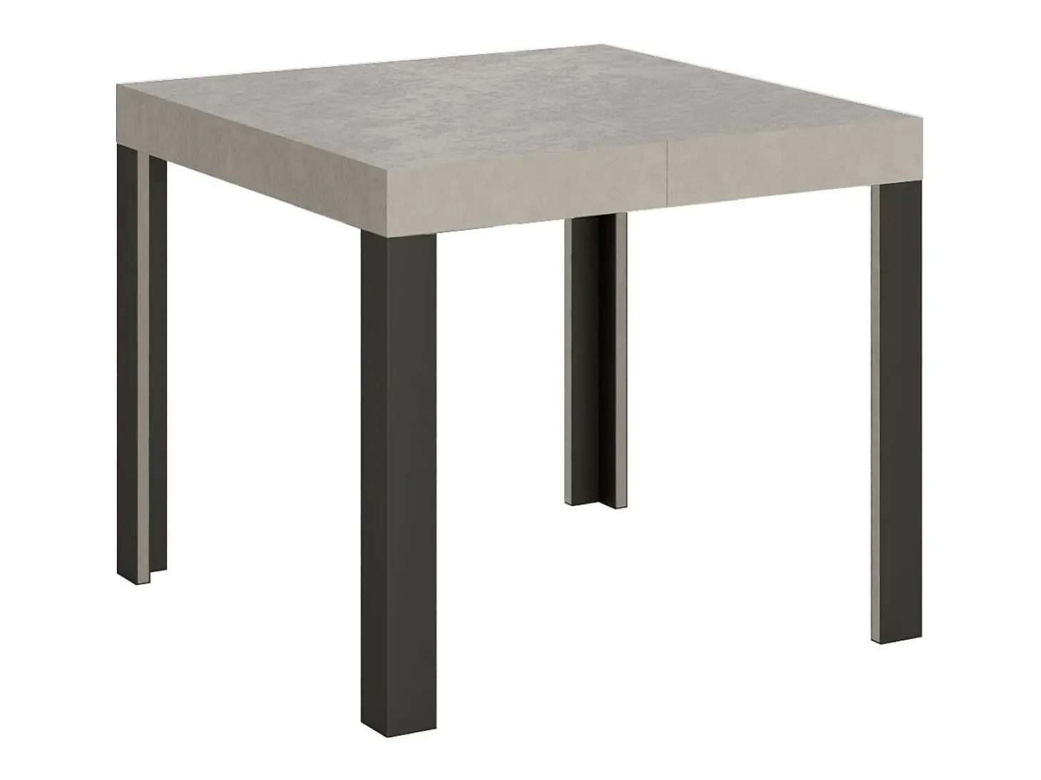 Mesa extensible 90x90/246 cm Linea Cachemira estructura Antracita