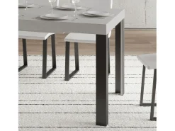 Mesa extensible 90x180/284 cm Linea Cachemira estructura Antracita