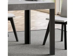 Mesa extensible 80x140/224 cm Linea Cemento estructura Antracita