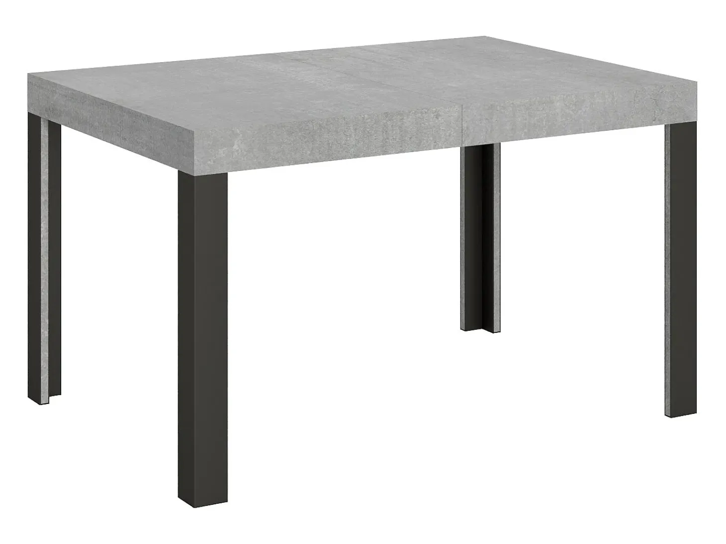Mesa extensible 90x140/244 cm Linea Cemento estructura Antracita