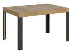 Mesa extensible 80x140/224 cm Linea Roble Natural estructura Antracita
