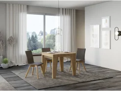 Mesa extensible 90/246x90 cm Naxy roble natural