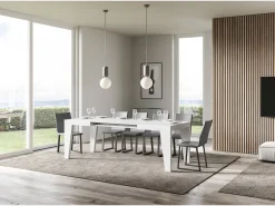 Mesa extensible 130/234x90 cm Naxy fresno blanco