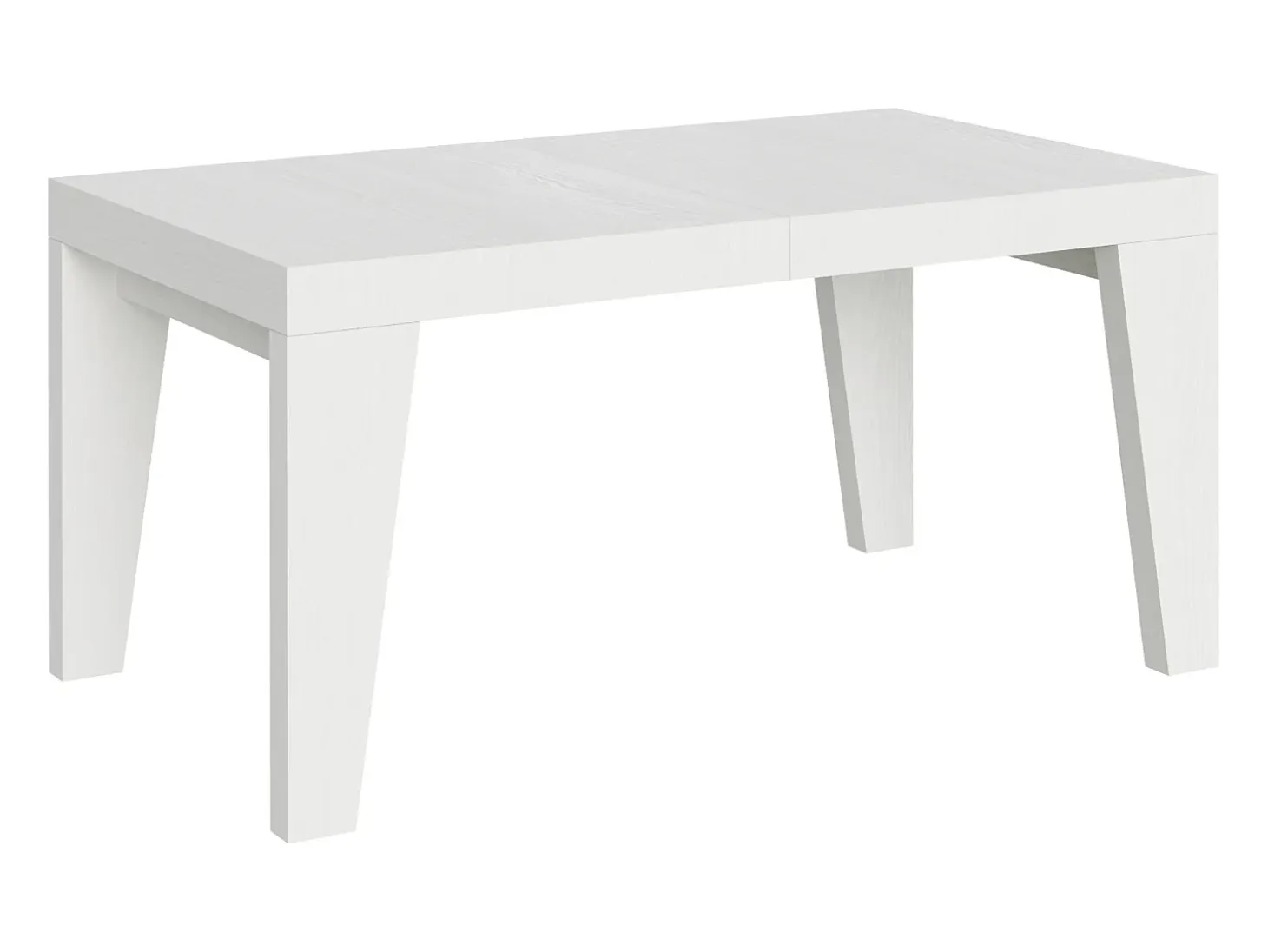 Mesa extensible 160/420x90 cm Naxy fresno blanco