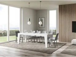 Mesa extensible 130/234x90 cm Naxy Premium fresno blanco