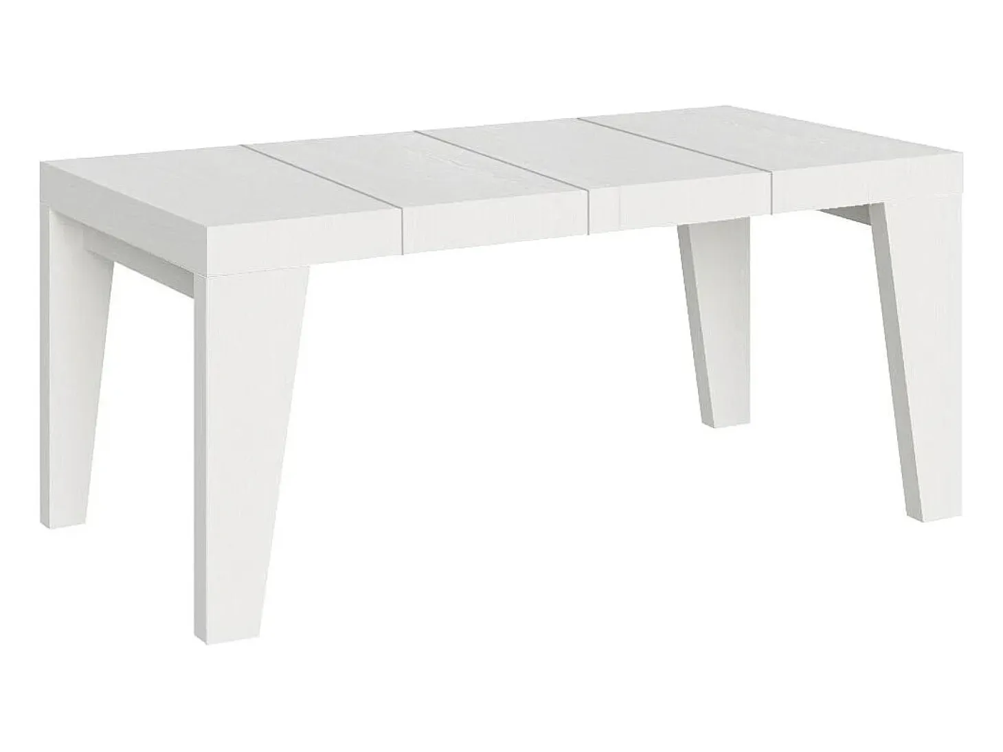 Mesa extensible 120/224x90 cm Naxy Premium fresno blanco