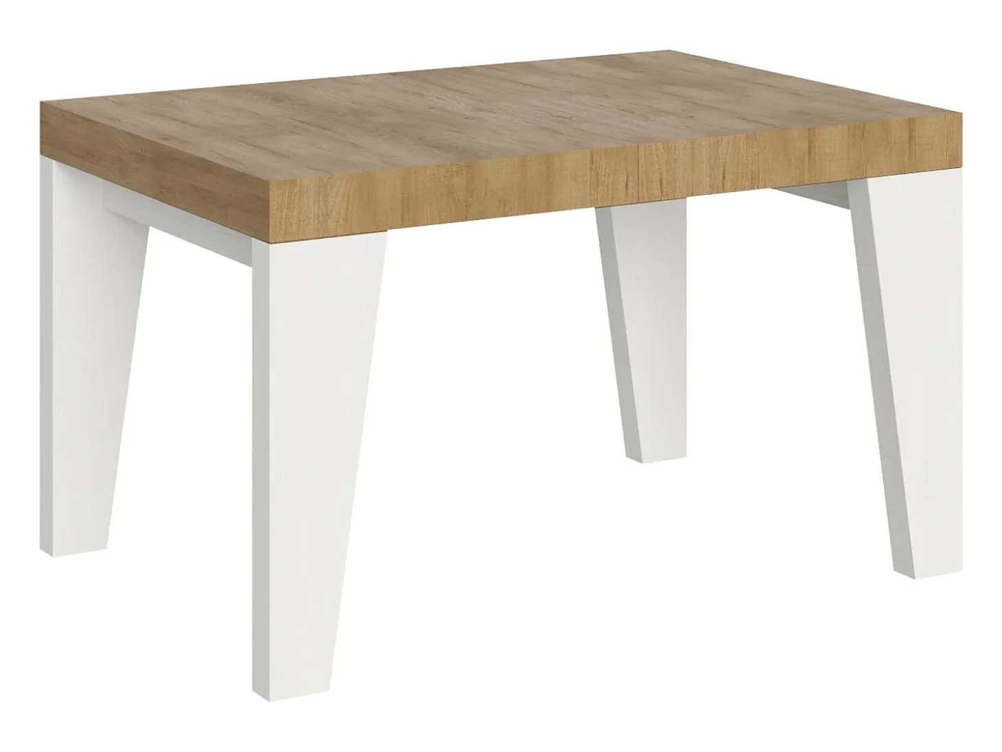 Mesa extensible 90x130/234 cm Naxy Mix Tapa Roble Nature - Patas Fresno Blanco