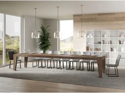 Mesa extensible 90x140/400 cm Naxy Premium Nogal