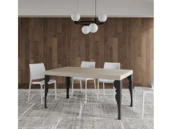 Mesa extensible 160/264x90 cm Paxon cachemira patas antracita