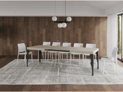 Mesa extensible 160/264x90 cm Paxon cachemira patas antracita