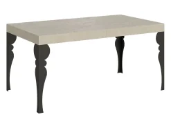 Mesa extensible 160/264x90 cm Paxon cachemira patas antracita
