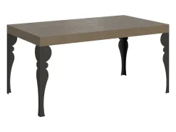 Mesa extensible 160/264x90 cm Paxon gris paloma patas antracita