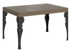 Mesa extensible 120/224x90 cm Paxon gris paloma patas antracita