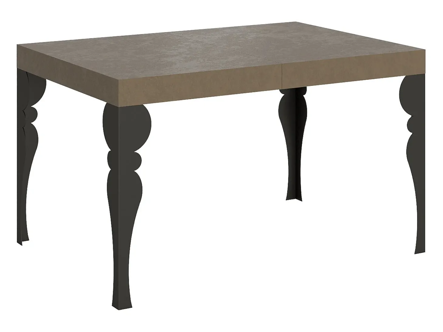 Mesa extensible 120/224x90 cm Paxon gris paloma patas antracita