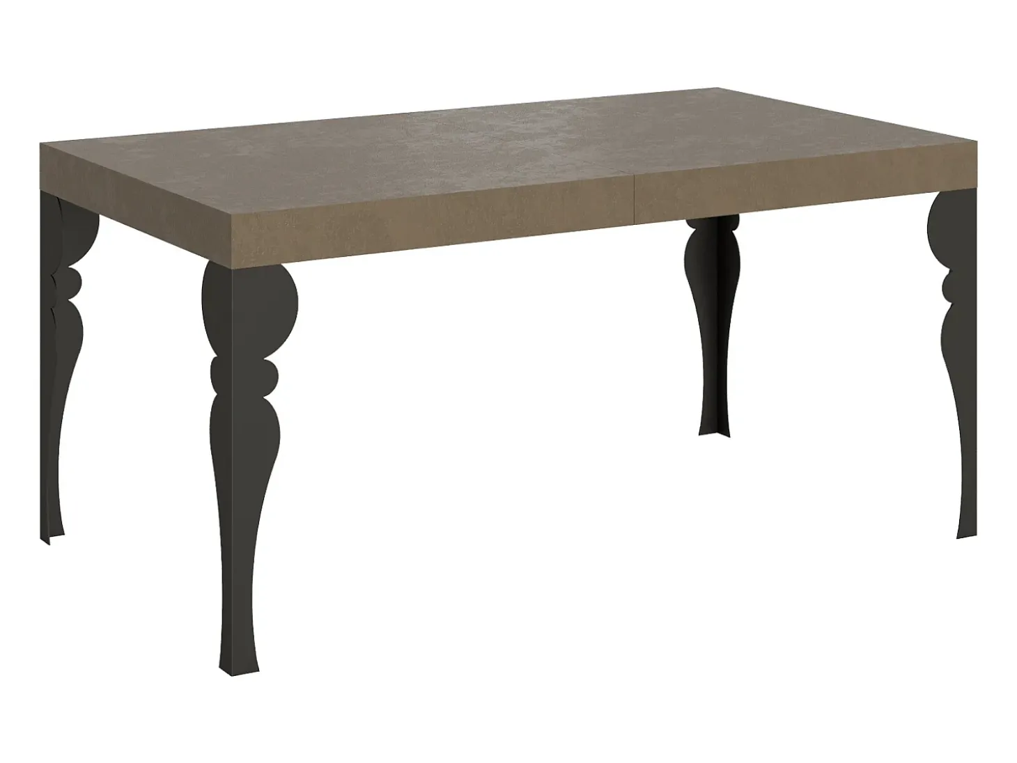 Mesa extensible 160/244x80 cm Paxon gris paloma patas antracita