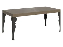 Mesa extensible 180/440x90 cm Paxon gris paloma patas antracita
