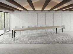 Mesa extensible 90x180/440 cm Paxon Premium cachemira patas antracita