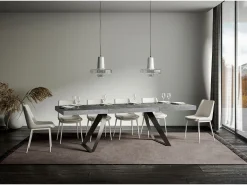 Mesa extensible 90x180/440 cm Proxy Premium Cemento estructura Antracita