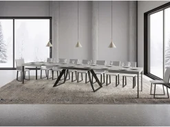 Mesa extensible 90x200/460 cm Proxy Cachemira estructura Antracita